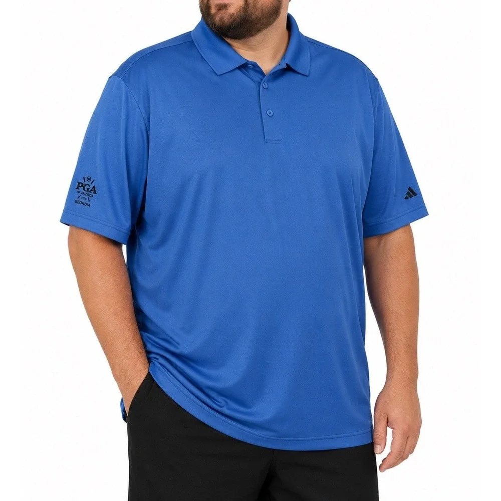 Adidas PGA Georgia Golf Polo Mens 3XL Trace Royal Blue Performance NWT